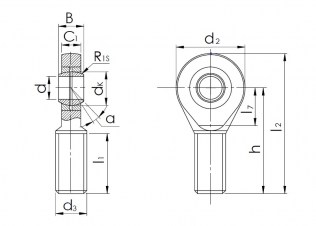 Подшипник Шарнирные головки с внешней резьбой Подшипник SA 25 T/K (POS 25) по выгодным ценам Магадан